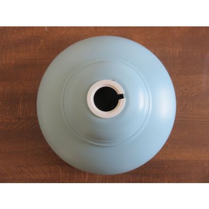 Taylor Duck Egg Metal Lamp Shade Dome 11" 60 watt Powder Blue And Off White