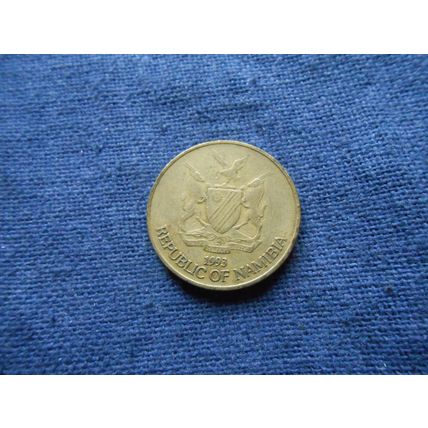 1993 NAMIBIA 1$ COIN. ( Bateleur Eagle Hawk )