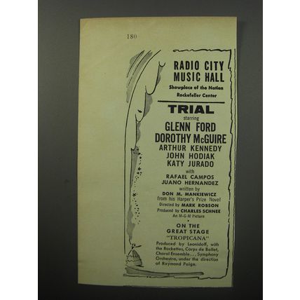 1955 Trial Movie Ad - Radio City Music Hall Showplace of the Nation