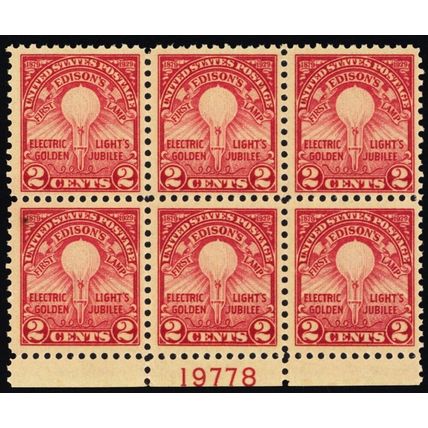654, Mint NH 2¢ Plate Block CV $40 * Stuart Katz