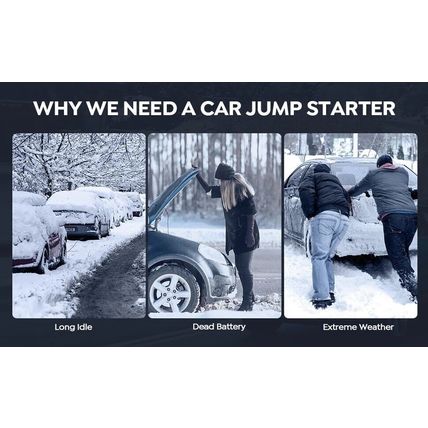 YABER 6000A Jump Starter 150W Car Battery Charger 600LM Flashlight 45w PowerBank
