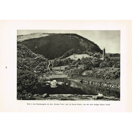 Round Tower, Glendalough, Co Wicklow, Ireland, Book Illustration (Print) 1935