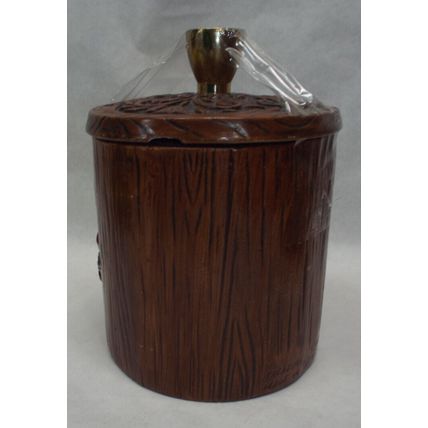 Rare Vintage Treasure Craft Ceramic Green Apple Canister Tea Storage Can