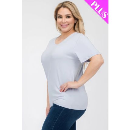 Plus Size Basic Short Sleeve T-shirt