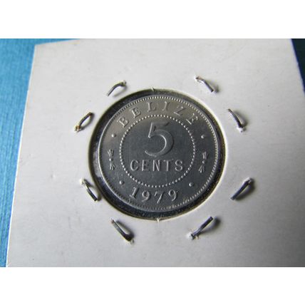 1979 QUEEN ELIZABETH II BELIZE FIVE CENTS FREE POST.