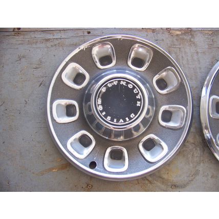 1969 PLYMOUTH BARRACUDA 14" HUBCAPS OEM PAIR #2881758