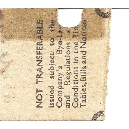 Liverpool Overhead Railway Edmondson Ticket - James Street to Seaforth Sands
