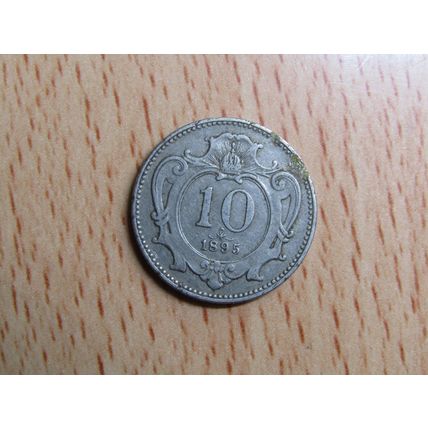 Austria 1895 10 Heller Coin