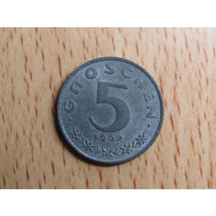 Austria 1962 5 Groschen Coin