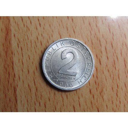 Austria 1966 2 Groschen Coin