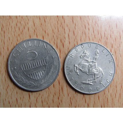 Austria 1974 5 Schilling Coin