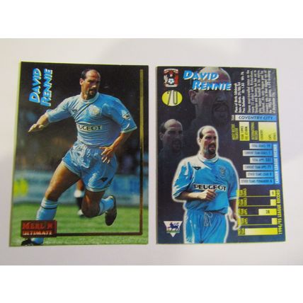 70. David Rennie - Coventry - Merlin Ultimate P. L 1995/96 Football Card (ef1)