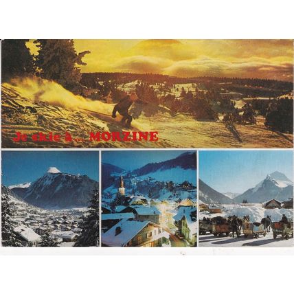 Morzine Multiview France Postcard posted 1987 VGC
