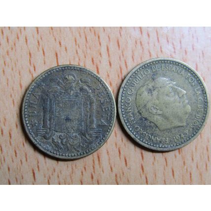 Spain 1951 Franco 1947-51* 1 Peseta Coin