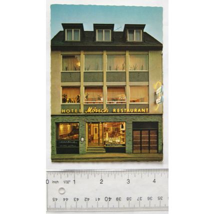 old postcard Altenahr, Hotel Monch, Bruckenstrasse 8, Altenahr