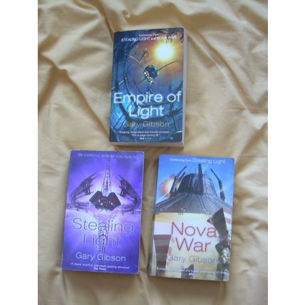 Gary Gibson 4 PBs Empire of Light / Nova Light / Stealing Light /Angel Stations