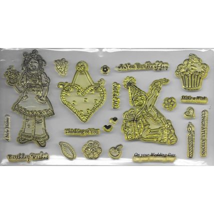 Assorted Stamp Set. App 21x11.5cm. Stamping Cardmaking Scrapbooking Crafts