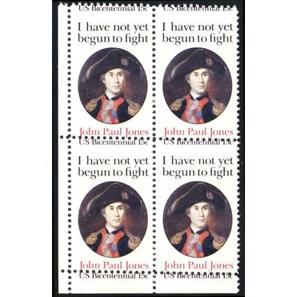 1789, Mint NH 15¢ Misperf Block of Four Error * Stuart Katz