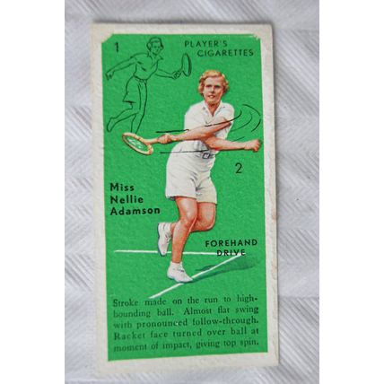 1936 Players Tennis No. 5 Forehand Drive, Miss Nellie Adamson