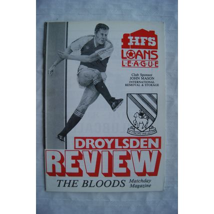1990 programme Droylsden v. Matlock Town FA Trophy 2nd qualifying round