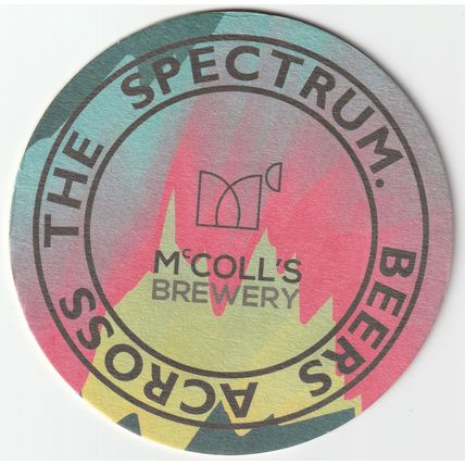 BEER MAT - McCOLL'S BREWERY - THE SPECTRUM ACROSS BEERS - (Cat No 001) - (2019)