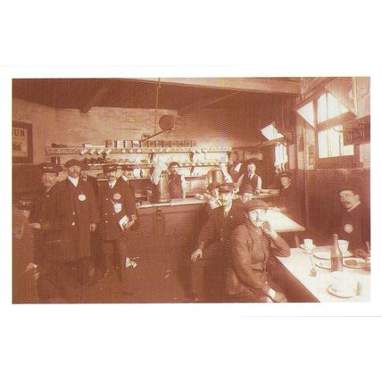 Postcard London Motorbus Canteen 1911 Bus Drivers Lunch - Nostalgia