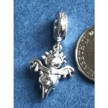 Genuine 925 Dragon charm for bracelet comes in a cute velvet pouch