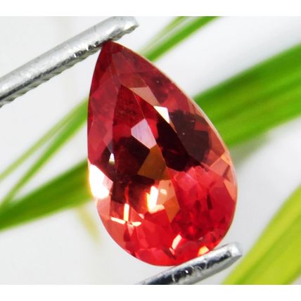 4.60 Ct Natural Mandarin Orange Peach Garnet Pear Cut Loose Gemstone