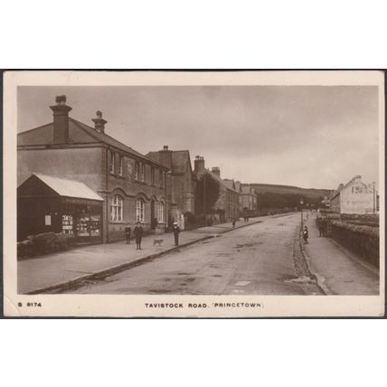 Tavistock Road, Princetown, Dartmoor, Devon, 1911 - WH Smith RP Postcard