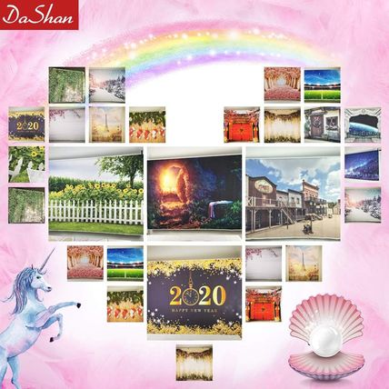 DASHAN 10X6.5Ft Fireworks Backdrop Happy New Year Photo Backdrop Labor Day Backd