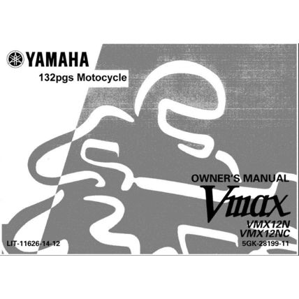 YAMAHA VMX12N VMX12NC VMAX OWNERS MANUAL 2000 MOTORCYCLE 126 PAGES IN ENGLISH