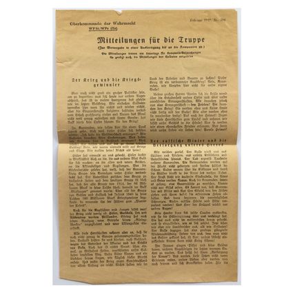 Original WW2 Soviet/Russian Black Propaganda Leaflet. - Code C/0668 . - 1942.