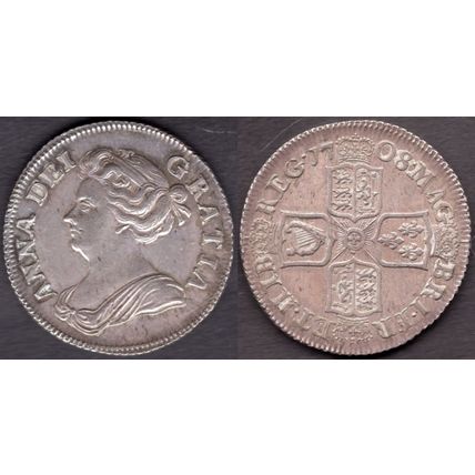 Great Britain. Queen Anne. Shilling 1708. dy23762