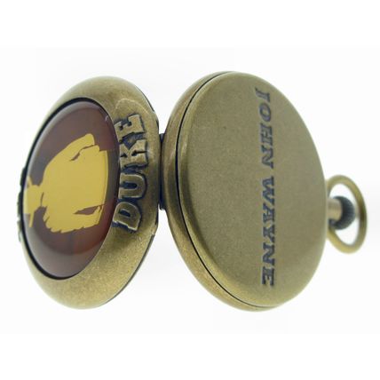 Pocket Watch JOHN WAYNE The Duke Memorial Men Gift Set Brass Chain Pouch Box C71