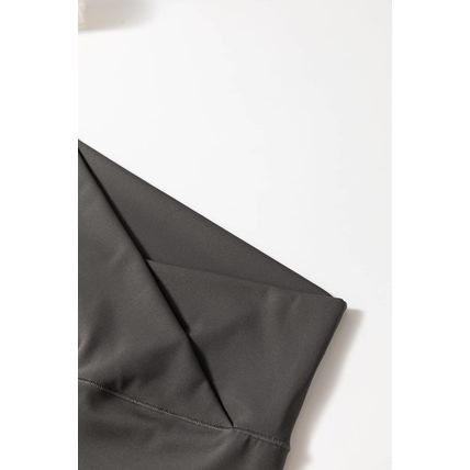 Dark Grey V Shape High Waist Flared Leggings