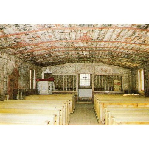 Pyhämaa church: the Uhrikirkko (Sacrifice Church) (1648-1651), Interior.