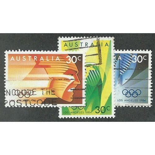 AUS 1984 SET 'OLYMPIC GAMES' FINE USED(3v)(EBID47-850)
