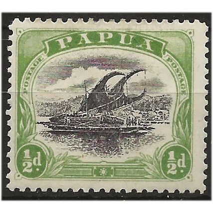 Papua 1910 SG75 1/2d Black & Green Mounted Mint . ..