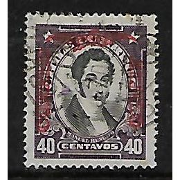CHILE 1911 40c M RENGIFO BLACK AND VIOLET SG 186 FINE USED#