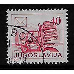 YUGOSLAVIA 1986 POSTAL SERVICE 40d RED FORKLIFT TRUCK SG2267 FINE USED