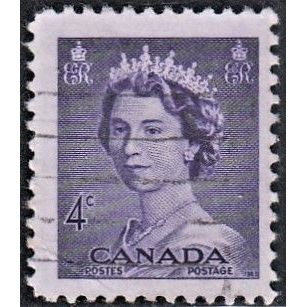 CANADA, 1953 4c QEII, SG 453 (Scott #328), used