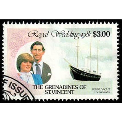 Grenadines of St. Vincent 1981 Royal Wedding $3.00 Used Stamp