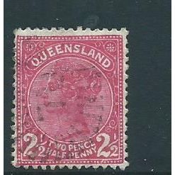 australia states queensland sg191 sg 191 used carmine good perfs