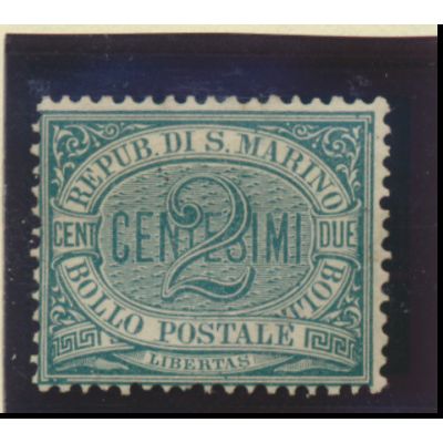San Marino Stamp Scott #1, Unused, No Gum