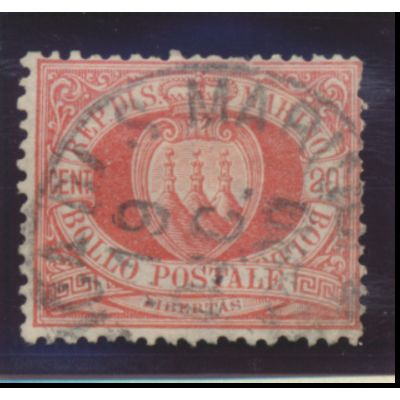 San Marino Stamp Scott #11, Used, Postal Cancel