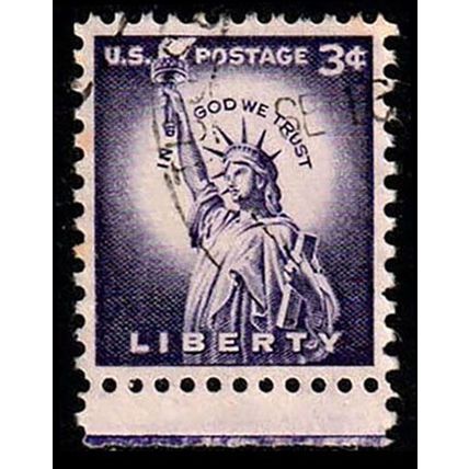 USA 1954 Liberty 3c Used Stamp .