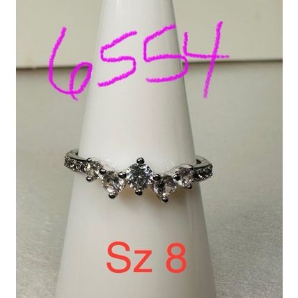 Bomb Party Sz8 Revealed Stylish BP Ring Fashion Jewelry RBP Colorless Rhodium Pl