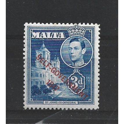 Malta.SG240 3d St. John's Co-Cathedral (Blue).Mounted Mint.Apr25b