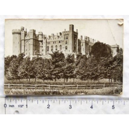 1919 postcard Arundel Castle from Meadows