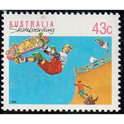 Australia 1990 Sport Skateboarding 43c MNH Stamp .